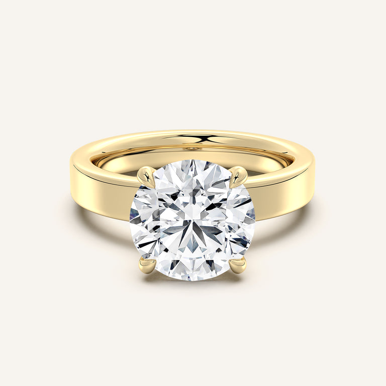 Image for Flat Band Engagement Ring | 18k Yellow Gold