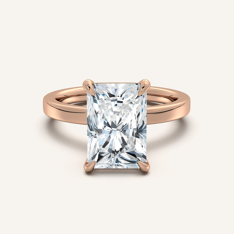 Image for Petite Square Shank Engagement Ring | 14k Rose Gold