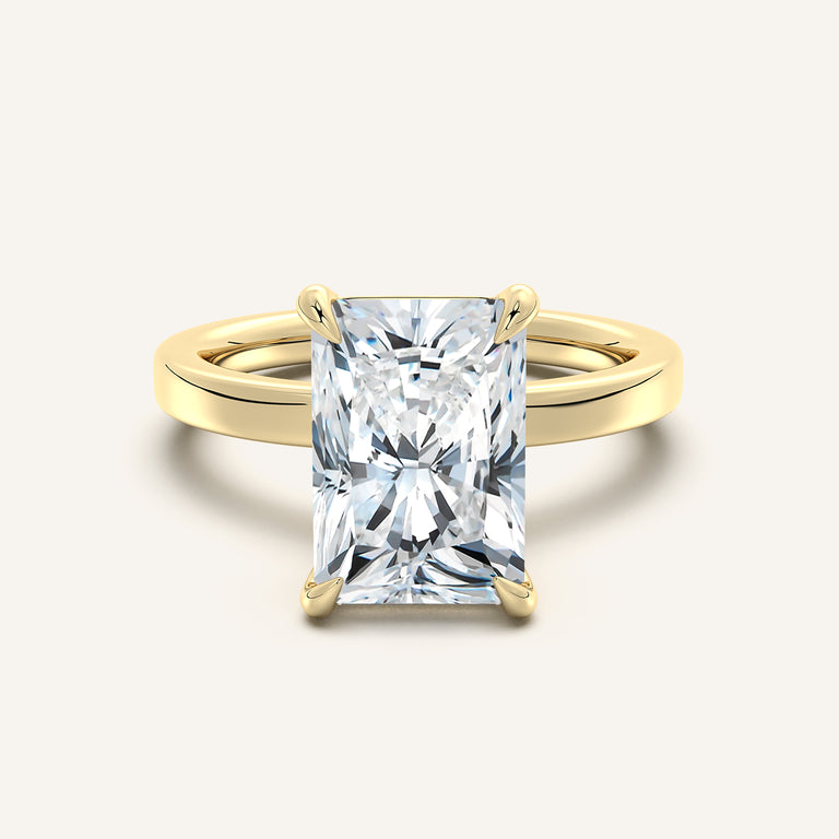 Image for Petite Square Shank Engagement Ring | 18k Yellow Gold