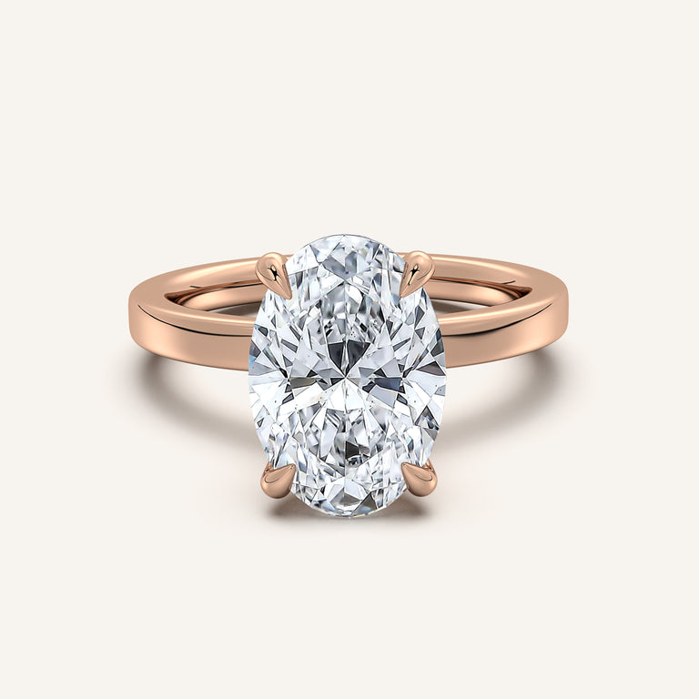 Image for Petite Square Shank Engagement Ring | 18k Rose Gold