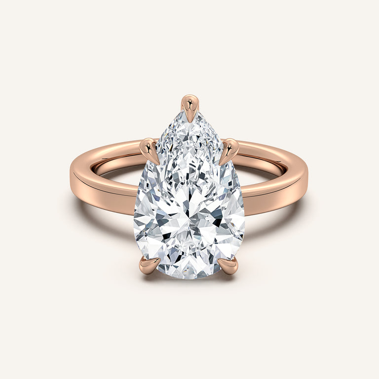 Image for Petite Square Shank Engagement Ring | 14k Rose Gold