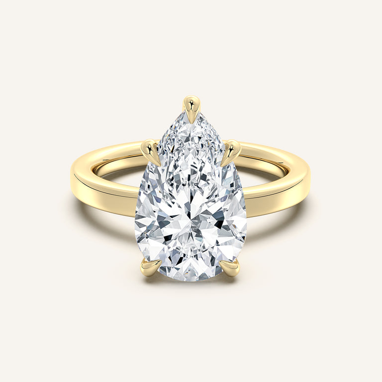 Image for Petite Square Shank Engagement Ring | 18k Yellow Gold