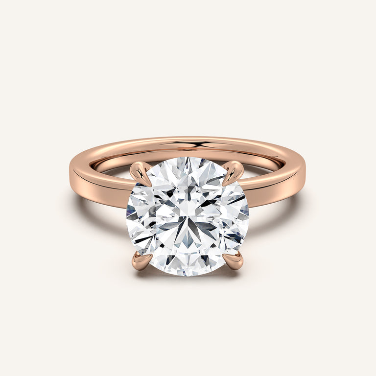 Image for Petite Square Shank Engagement Ring | 14k Rose Gold