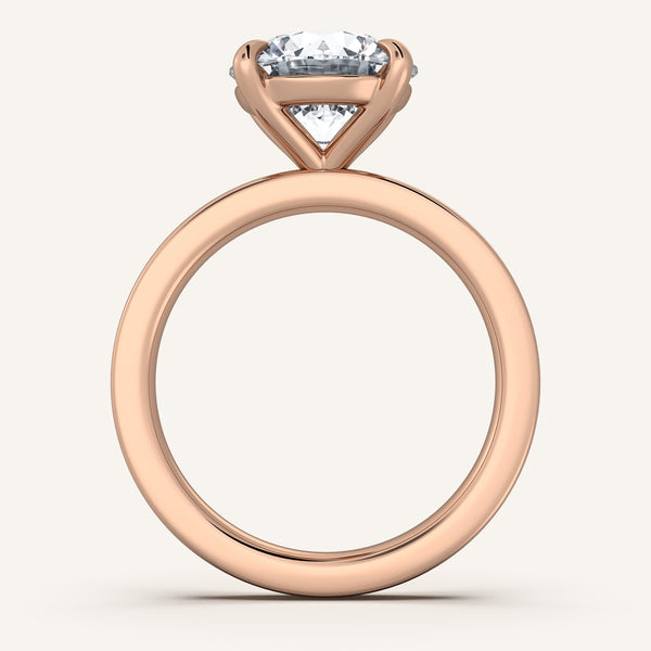 Petite Square Shank Engagement Ring | 18k Rose Gold