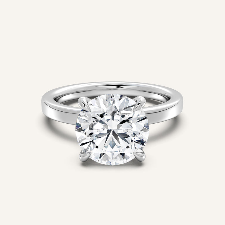 Image for Petite Square Shank Engagement Ring | Platinum