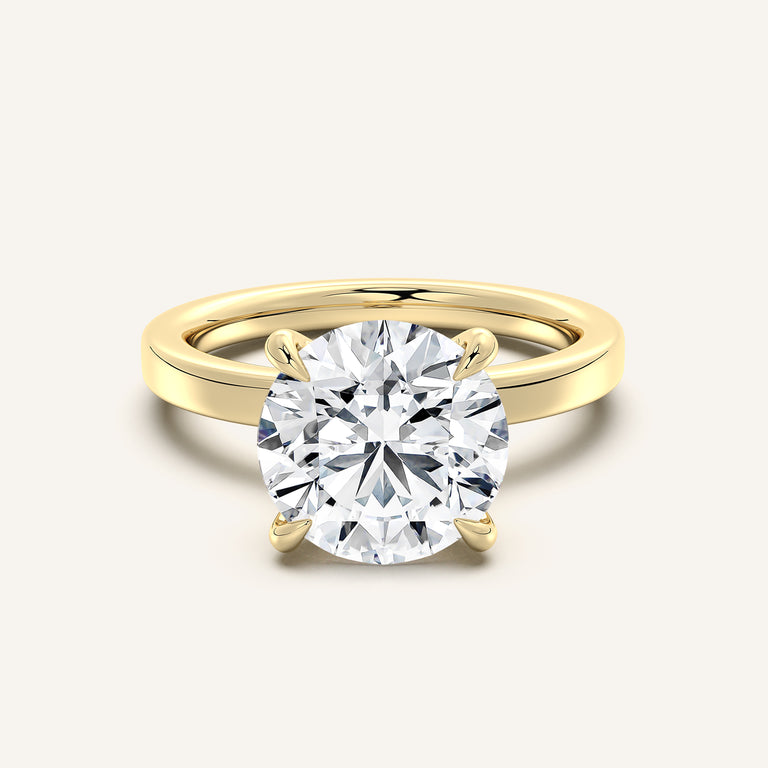 Image for Petite Square Shank Engagement Ring | 14k Yellow Gold