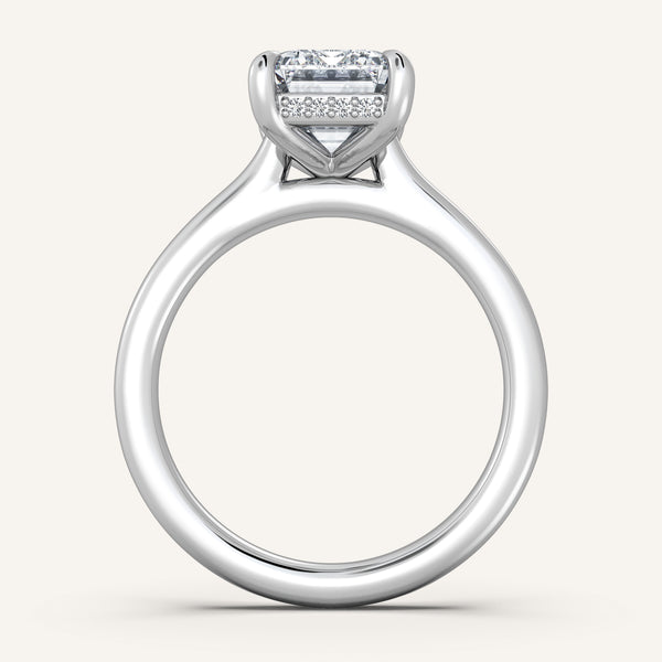 Cathedral Hidden Halo Engagement Ring | Platinum