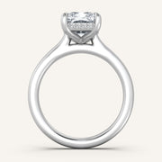 Image for Radiant Cut Cathedral Hidden Halo Engagement Ring | Platinum