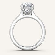 Image for Oval Cathedral Hidden Halo Engagement Ring | Platinum