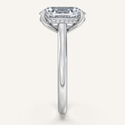 Image for Cushion Cut Cathedral Hidden Halo Engagement Ring | 14k White Gold