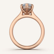Image for Marquise Cathedral Hidden Halo Engagement Ring | 14k Rose Gold