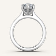 Image for Marquise Cathedral Hidden Halo Engagement Ring | 18k White Gold