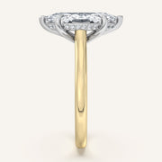 Image for Marquise Cathedral Hidden Halo Engagement Ring | 14k Two Tone