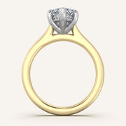 Image for Marquise Cathedral Hidden Halo Engagement Ring | 14k Two Tone