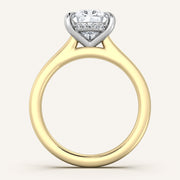 Image for Pear Shape Cathedral Hidden Halo Engagement Ring | 14k Two Tone