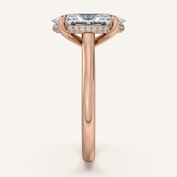 Moval Cathedral Engagement Ring | 18k Rose Gold