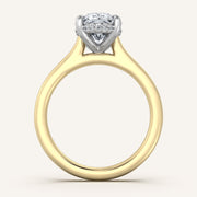 Image for Moval Cathedral Engagement Ring | 18k Two Tone