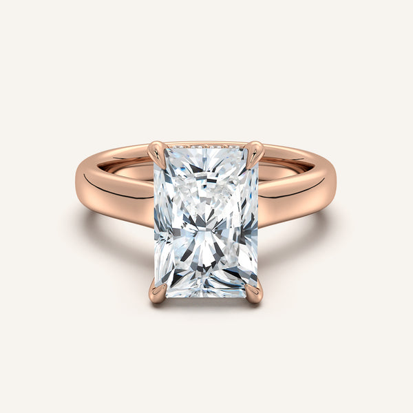 Chunky Hidden Halo Engagement Ring | 18k Rose Gold