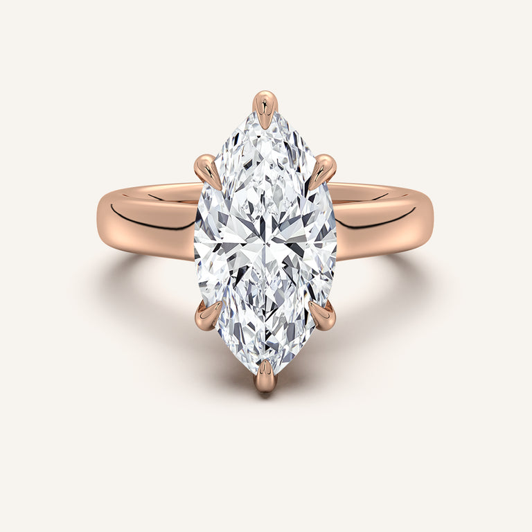 Image for Chunky Hidden Halo Engagement Ring | 14k Rose Gold