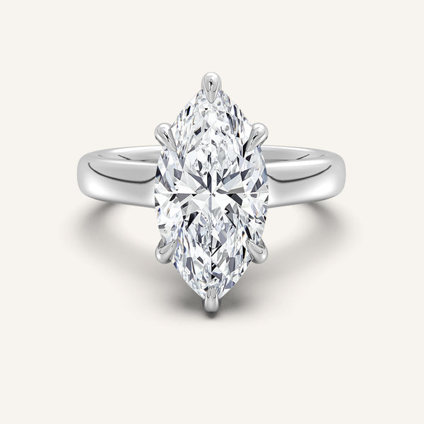 Chunky Hidden Halo Engagement Ring | Platinum