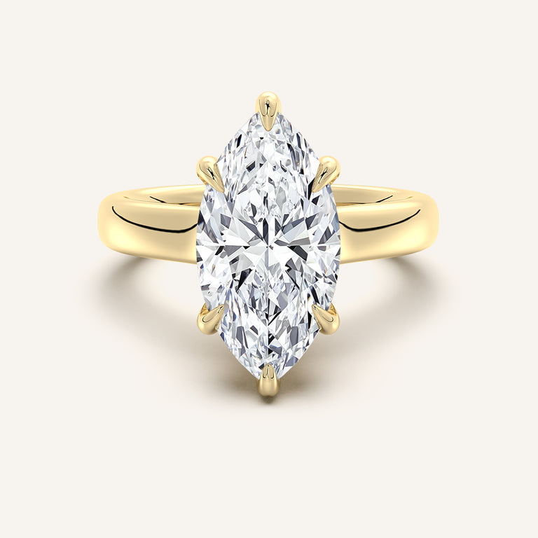 Image for Chunky Hidden Halo Engagement Ring | 14k Yellow Gold