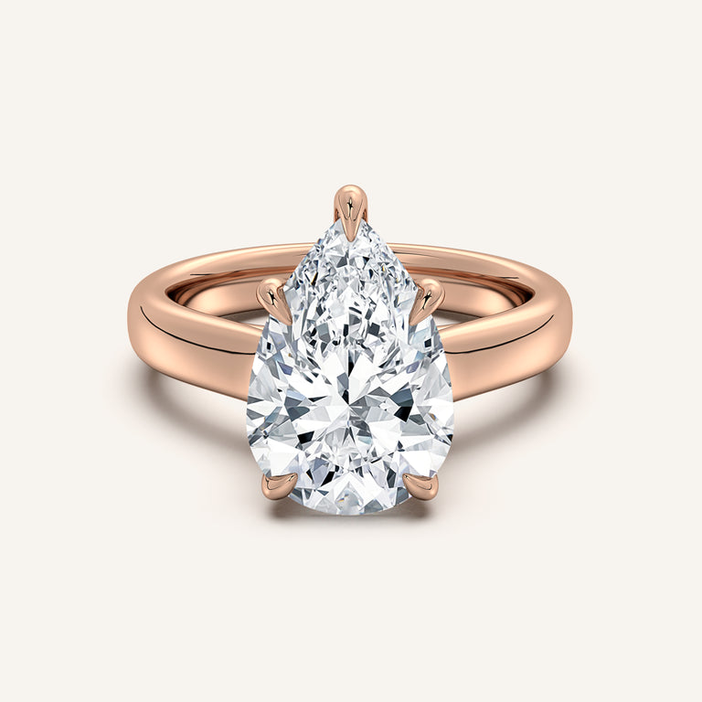 Image for Chunky Hidden Halo Engagement Ring | 14k Rose Gold