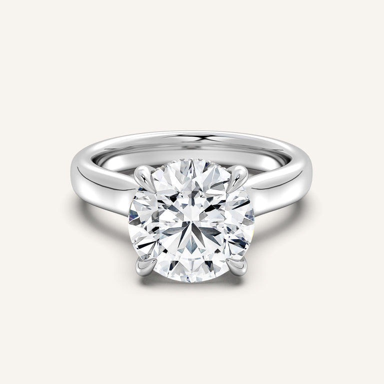 Image for Chunky Hidden Halo Engagement Ring | Platinum