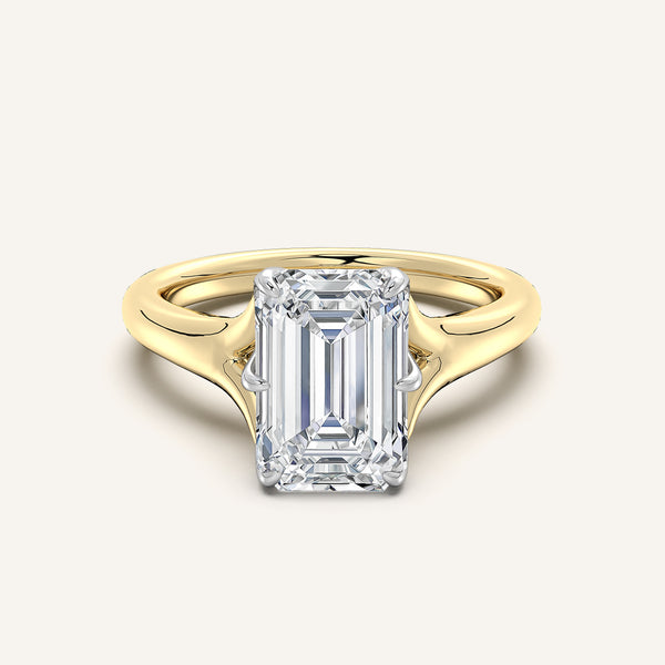 Petale Tulip Style Engagement Ring | 14k Two Tone