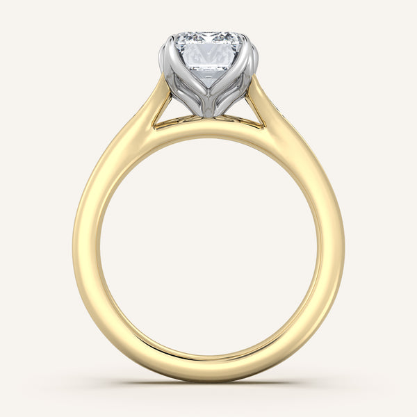 Petale Tulip Style Engagement Ring | 14k Two Tone