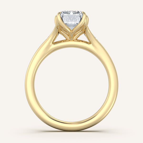 Petale Tulip Style Engagement Ring | 18k Yellow Gold