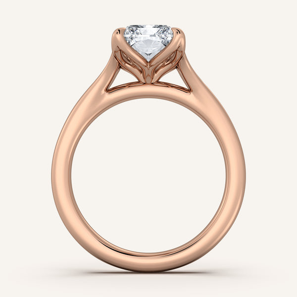 Petale Tulip Style Engagement Ring | 14k Rose Gold