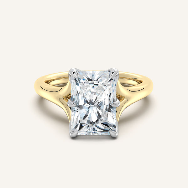 Petale Tulip Style Engagement Ring | 14k Two Tone
