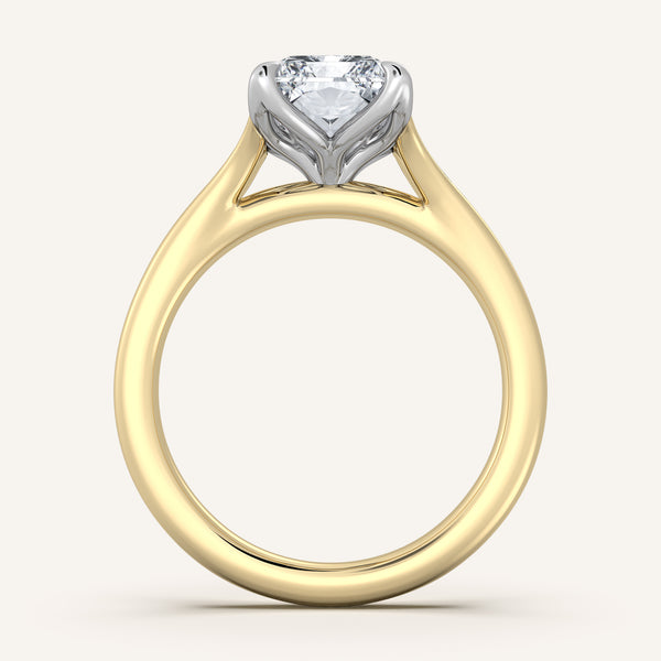 Petale Tulip Style Engagement Ring | 18k Two Tone