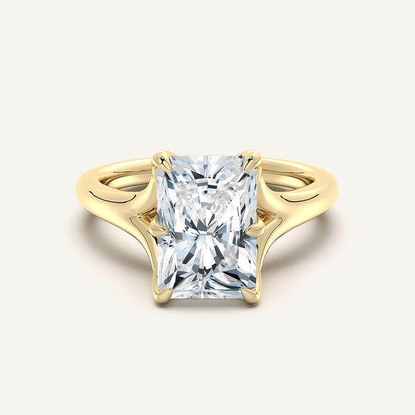 Petale Tulip Style Engagement Ring | 14k Yellow Gold