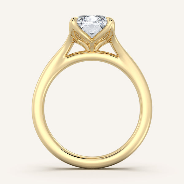 Petale Tulip Style Engagement Ring | 18k Yellow Gold
