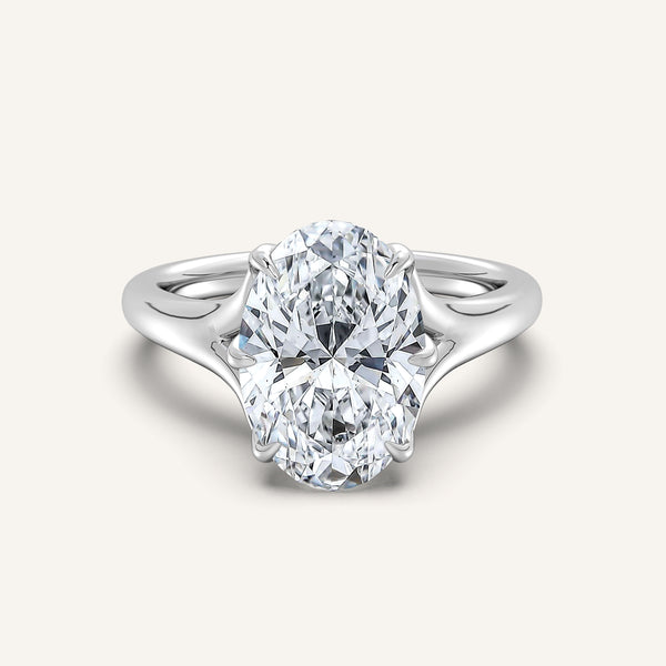 Petale Solitaire Engagement Ring | 14k White Gold