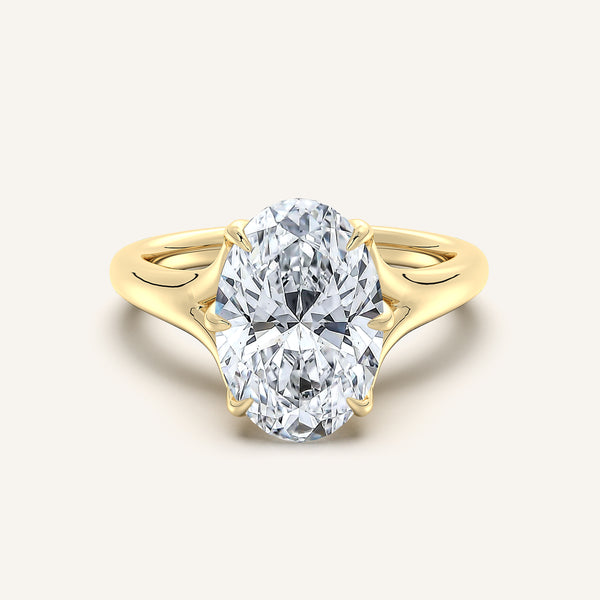 Petale Solitaire Engagement Ring | 18k Yellow Gold