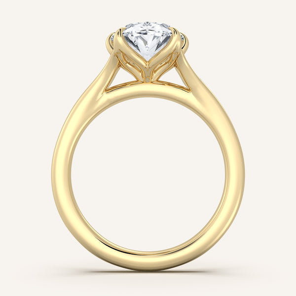 Petale Solitaire Engagement Ring | 14k Yellow Gold