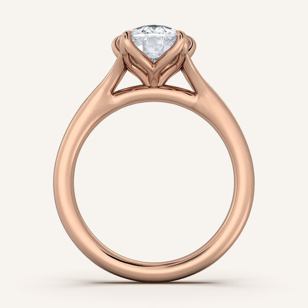 Petale Tulip Style Engagement Ring | 14k Rose Gold