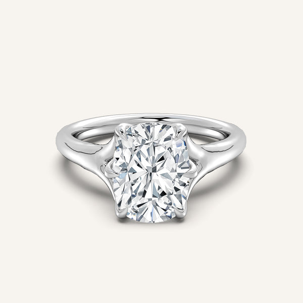Petale Tulip Style Engagement Ring | 14k White Gold