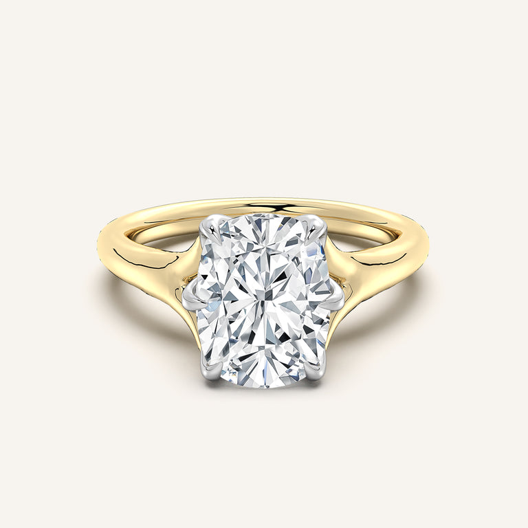Image for Petale Tulip Style Engagement Ring | 18k Two Tone