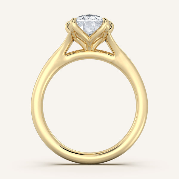 Petale Solitaire Engagement Ring | 18k Yellow Gold