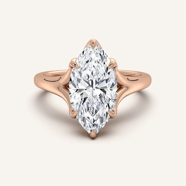 Petale Tulip Style Engagement Ring | 18k Rose Gold