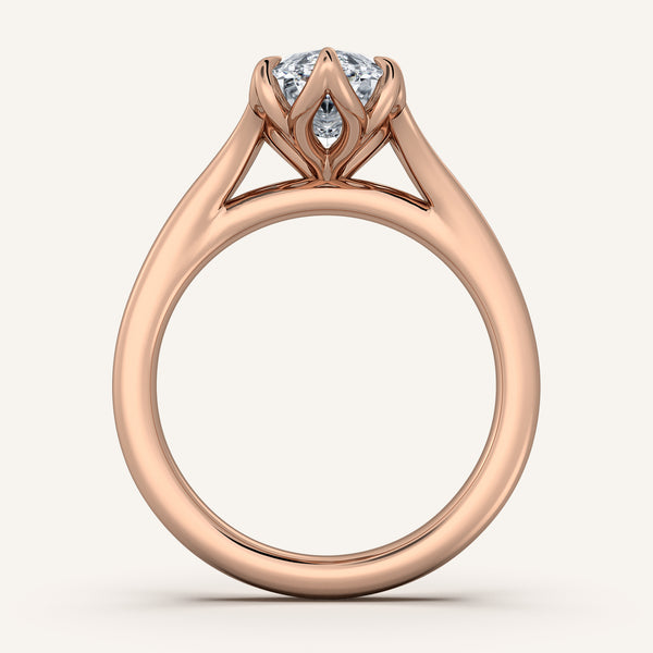 Petale Tulip Style Engagement Ring | 14k Rose Gold