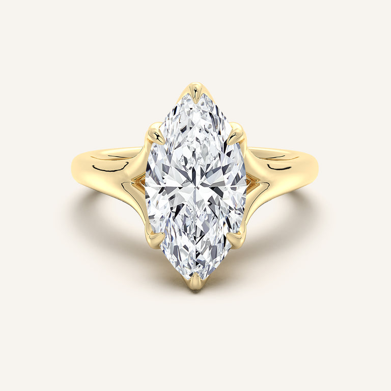 Image for Petale Tulip Style Engagement Ring | 14k Yellow Gold
