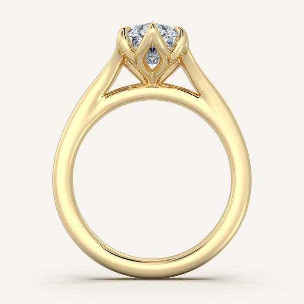 Petale Solitaire Engagement Ring | 14k Yellow Gold