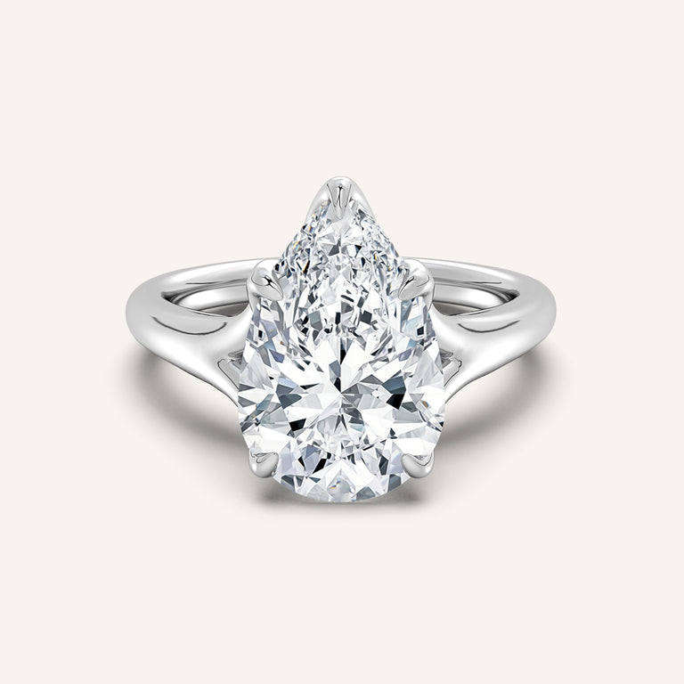 Image for Petale Tulip Style Engagement Ring | 18k White Gold