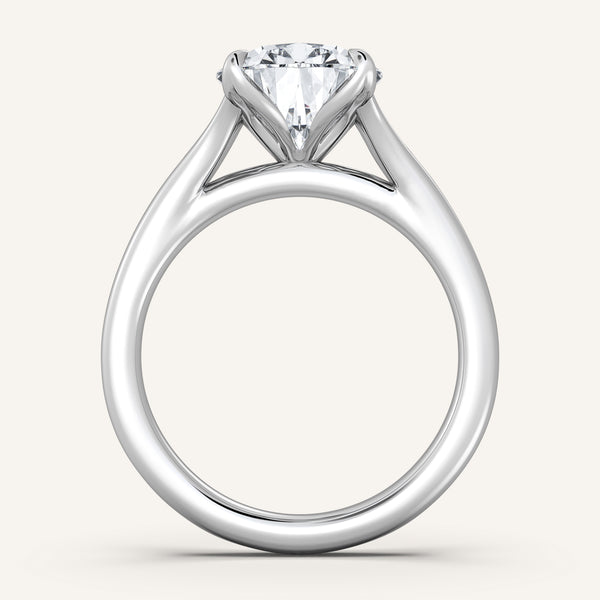 Petale Tulip Style Engagement Ring | 18k White Gold