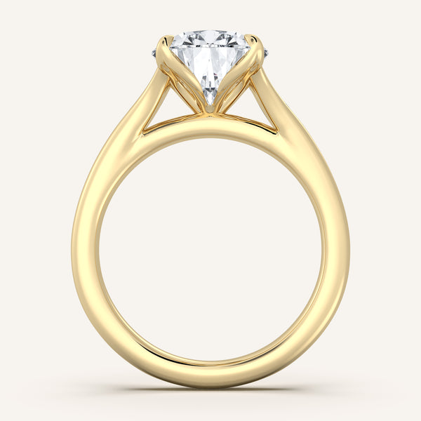 Petale Solitaire Engagement Ring | 14k Yellow Gold