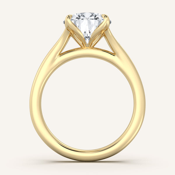 Petale Tulip Style Engagement Ring | 18k Yellow Gold